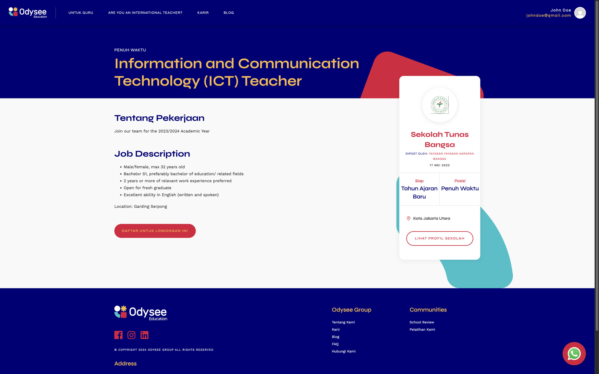 Detailed Job Vacancy Information