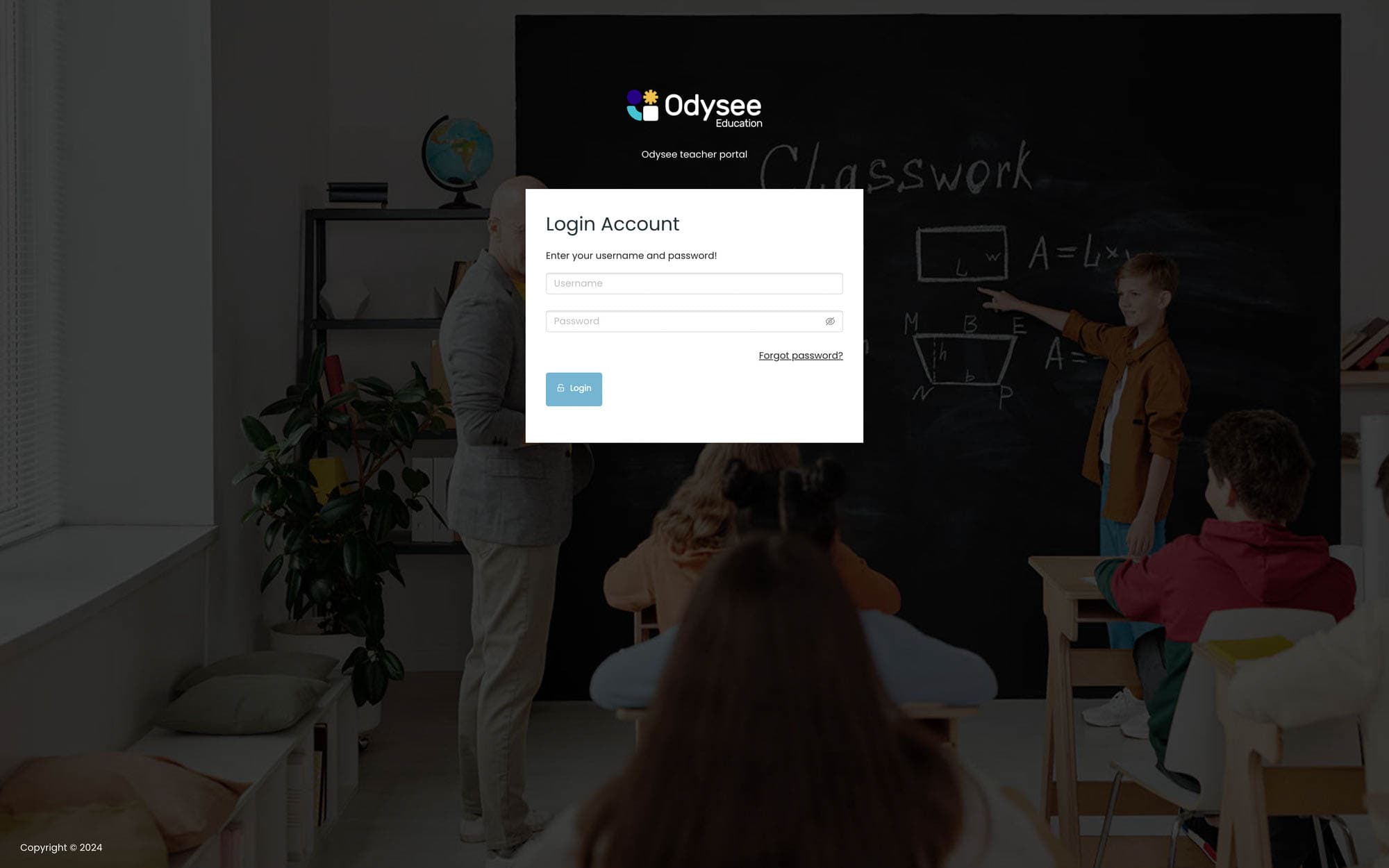 Teacher Login Interface