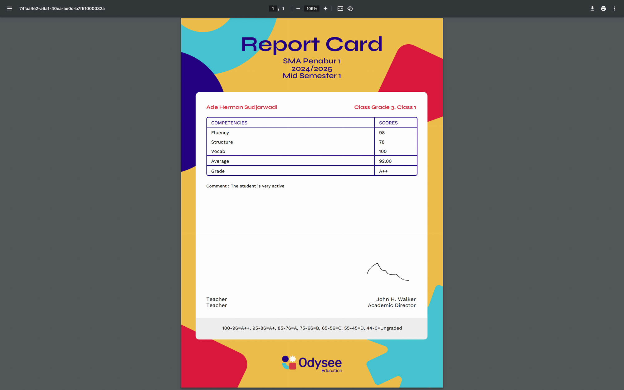 Student Scoring and Reporting