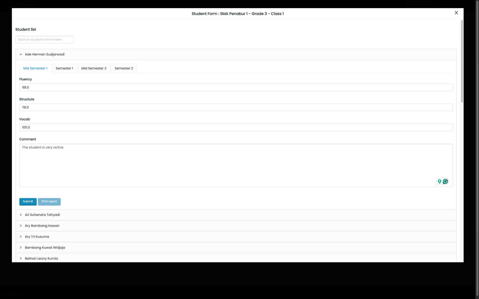Student Performance Management